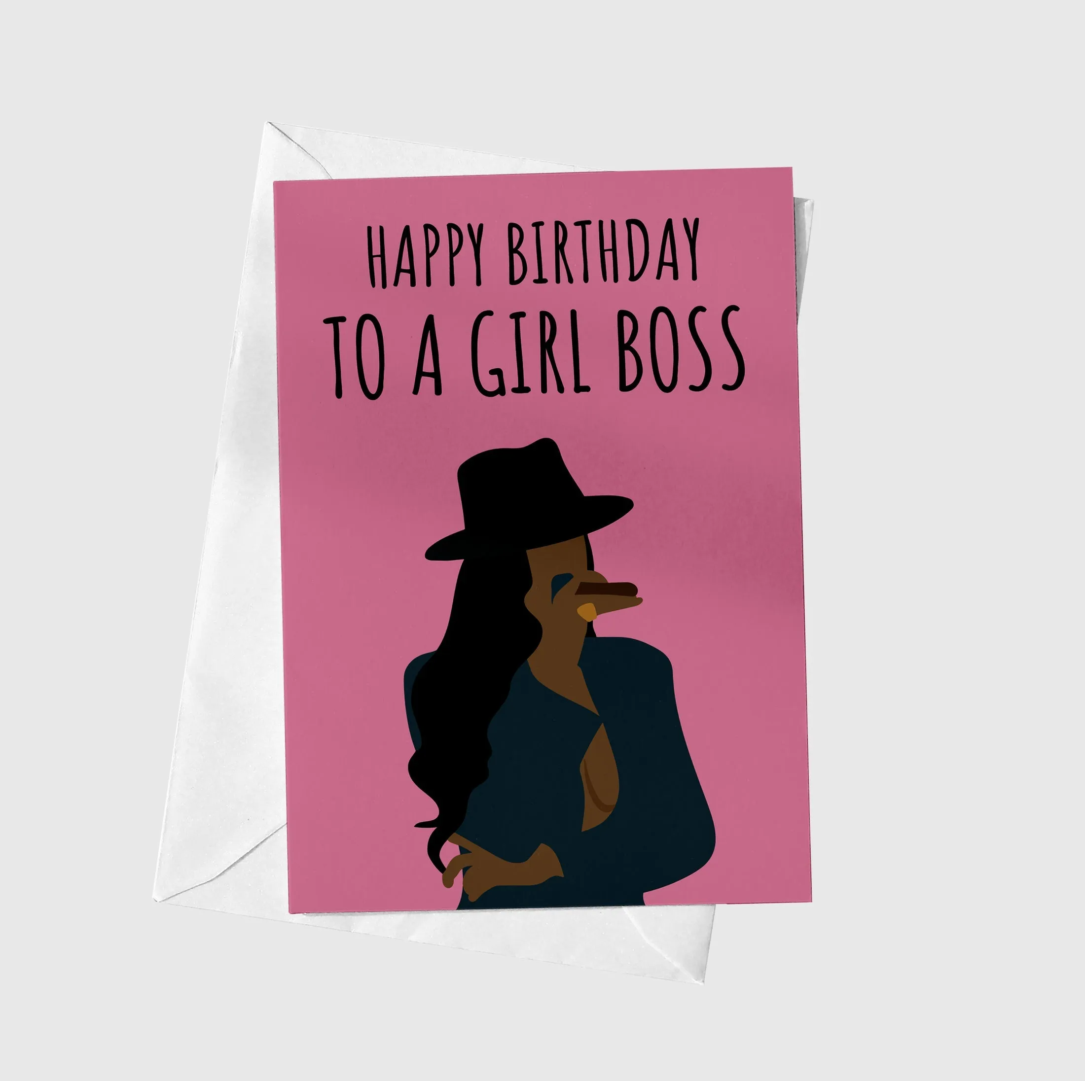 Happy Birthday Girl Boss A5 Greeting Card