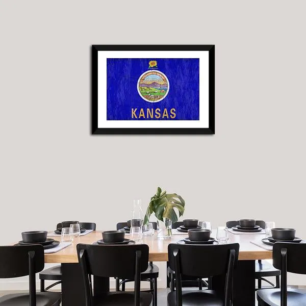 Kansas Flag Canvas Wall Art