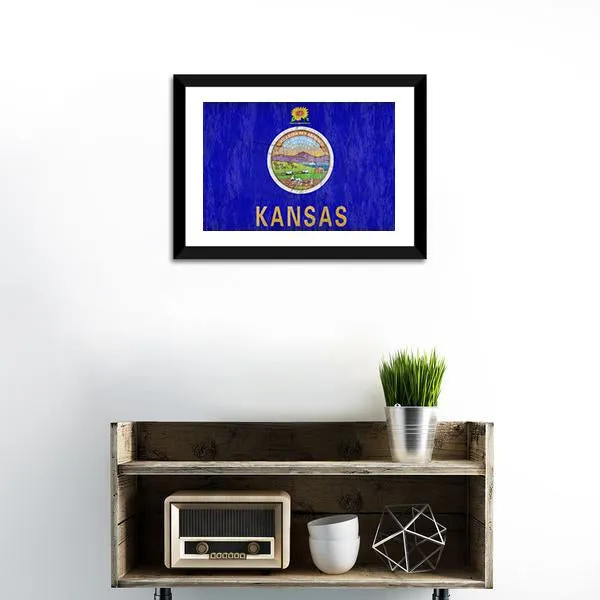 Kansas Flag Canvas Wall Art