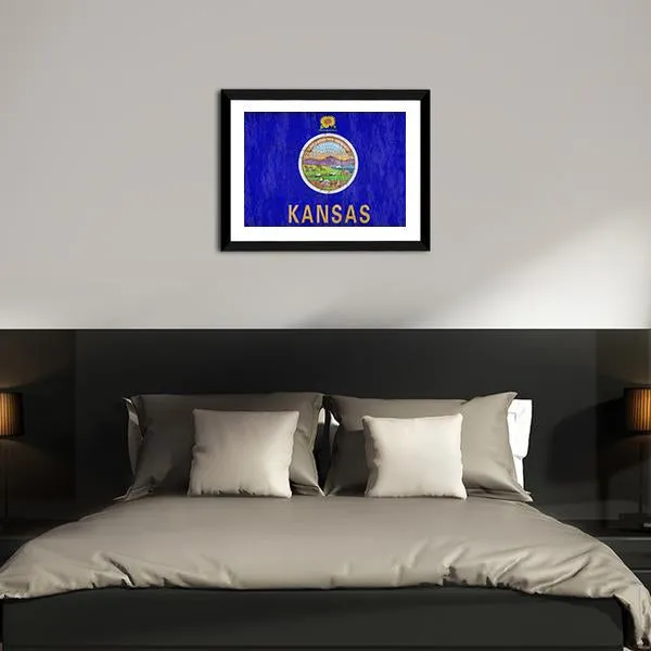 Kansas Flag Canvas Wall Art