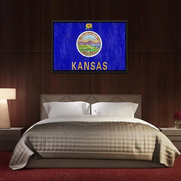 Kansas Flag Canvas Wall Art