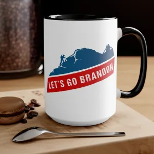 LET'S GO BRANDON, HIKING C1 Mug (2 sizes, 2 colors)