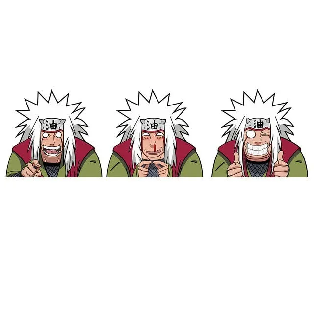 Naruto Jiraiya Legendary Sanin 3D Waterproof Stickers | 14cm x 13cm |