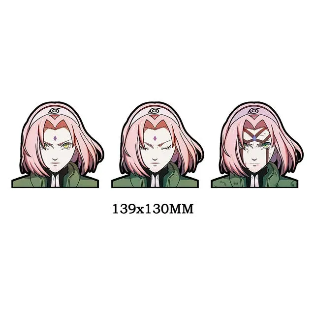 3D Lenticular Holographic Art of Sakura Haruno from Naruto | 139 x 130 mm | Dynamic Motion Display