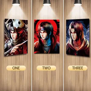 Naruto Uchiha Itachi Anbu Akatsuki Shinobi 3D Anime Poster | 40x30 Cms |