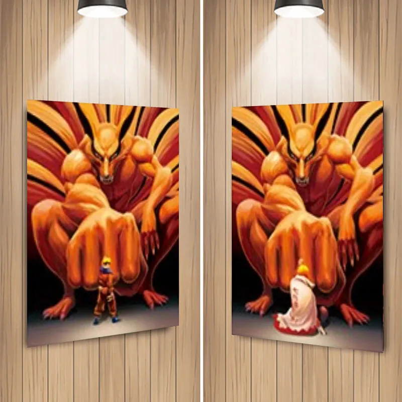 Naruto Uzumaki Kurama Kyubii Hokage 3D Anime Poster |40x30 Cm|