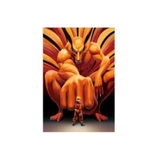 Naruto Uzumaki Kurama Kyubii Hokage 3D Anime Poster |40x30 Cm|