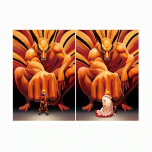 Naruto Uzumaki Kurama Kyubii Hokage 3D Anime Poster |40x30 Cm|