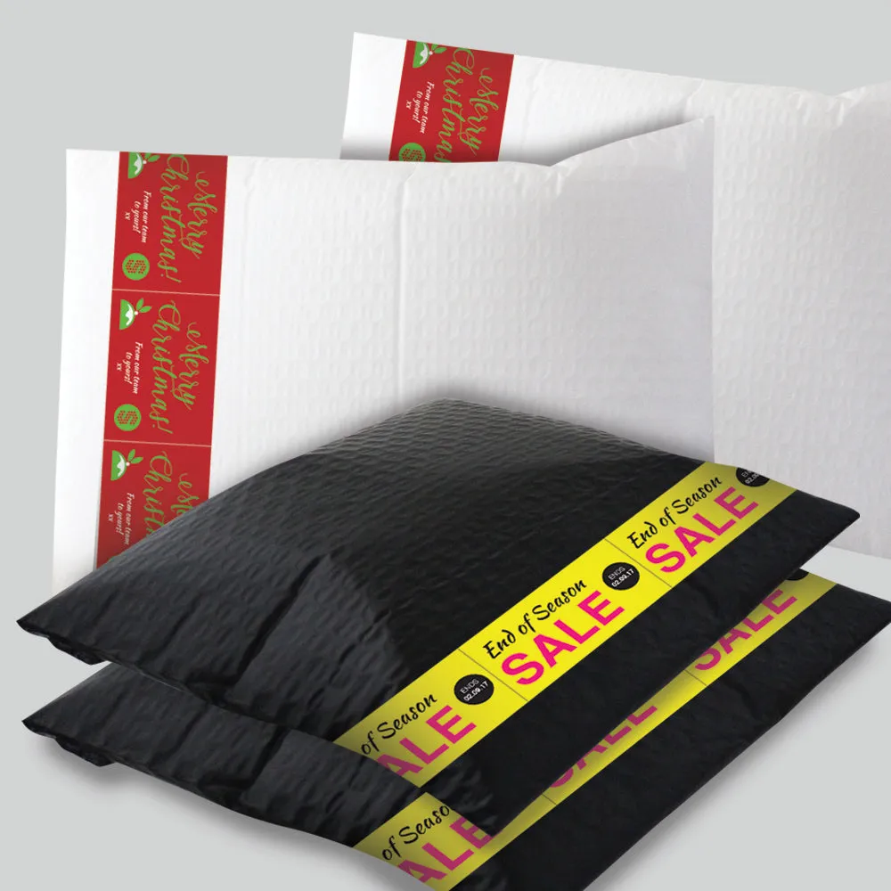 Padded Mailer with Banner (White - side opening) Price per carton