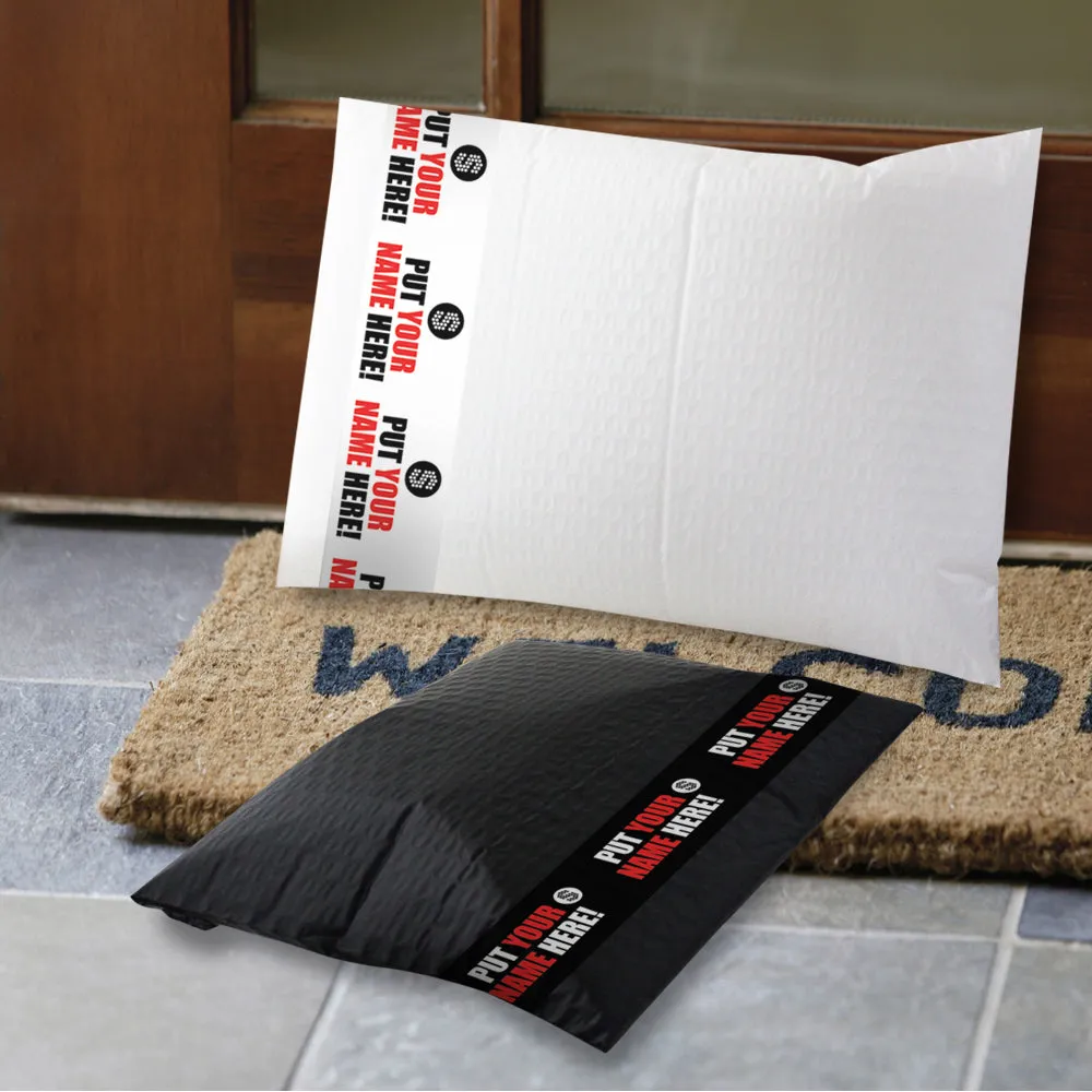 Padded Mailer with Banner (White - side opening) Price per carton