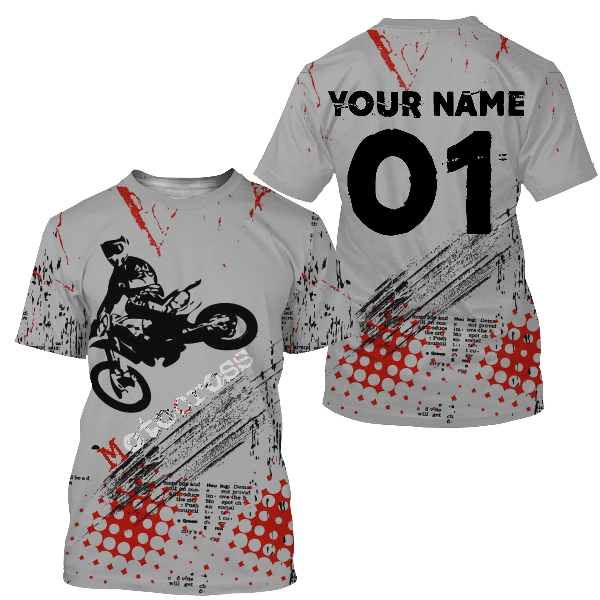 Personalized Motocross Jersey Freestyle FMX Dirt Bike Riders Off-road Motorcycle Racing Long Sleeve