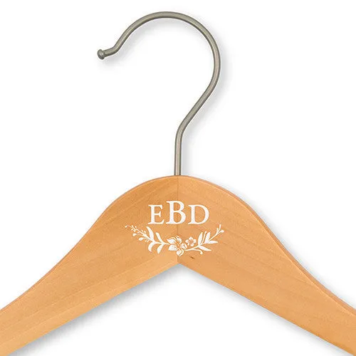 PERSONALIZED WOODEN WEDDING HANGER - MODERN FAIRY TALE MONOGRAM PRINTING