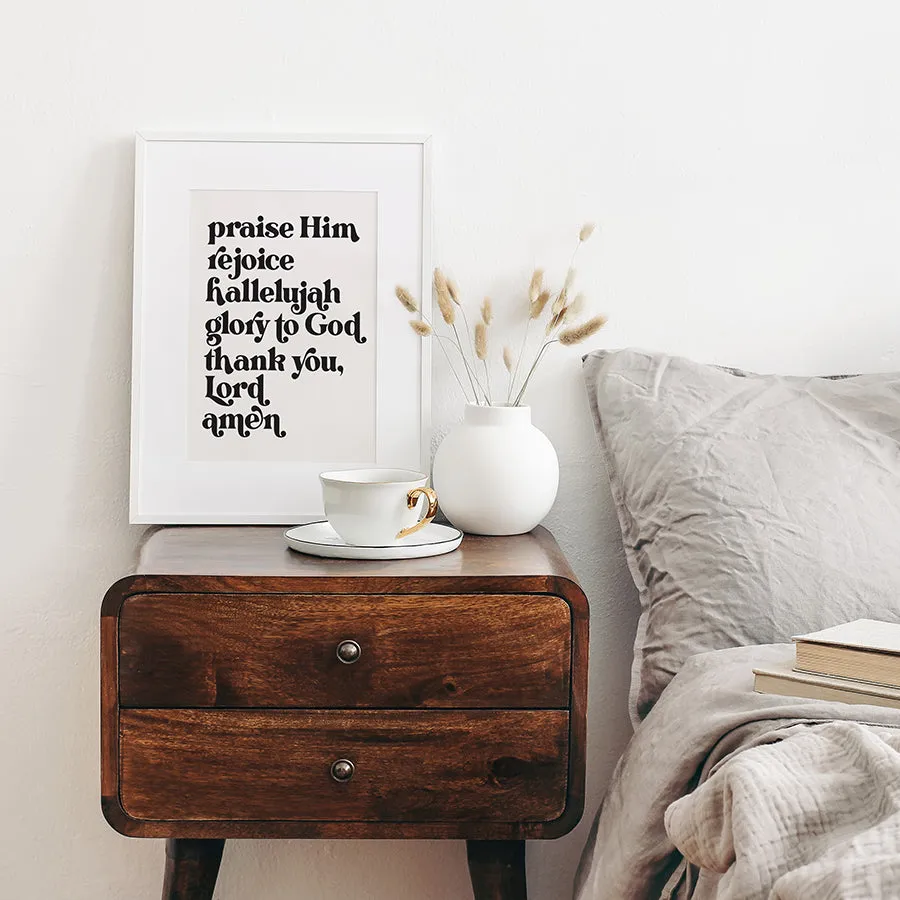 Praises Art Poster Print (in black)