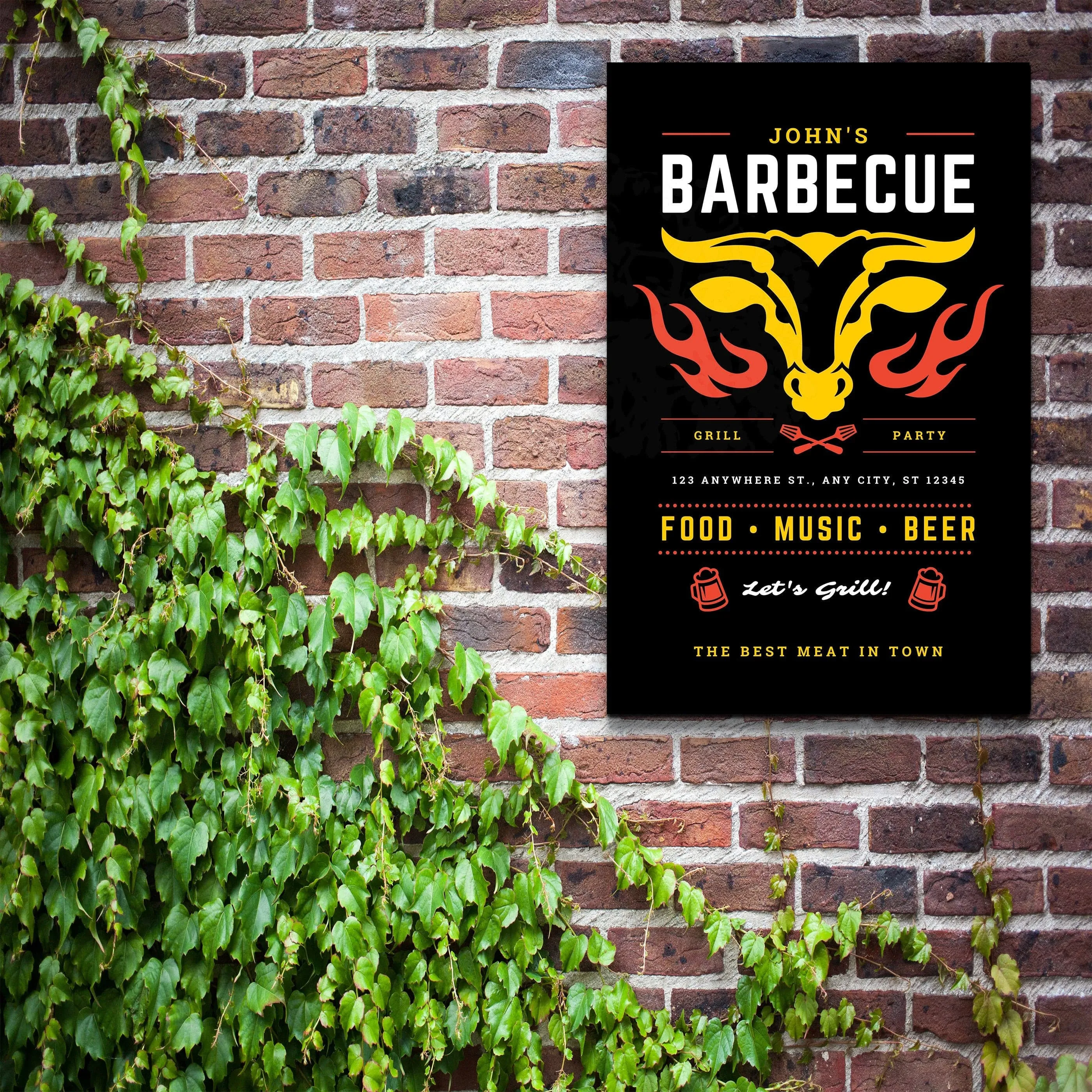 ."Barbecue Custom Printing". Glass Printing Poster