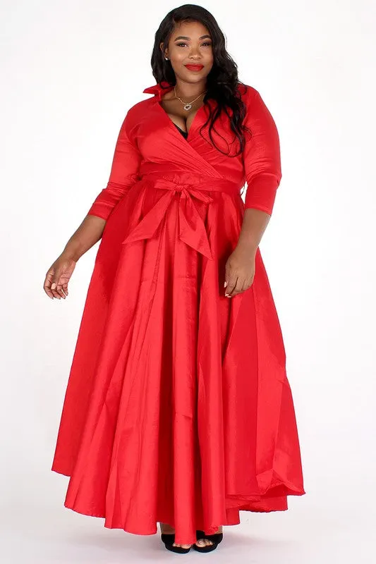 Taffeta Maxi Dress