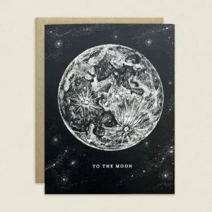 To The Moon Greeting Card