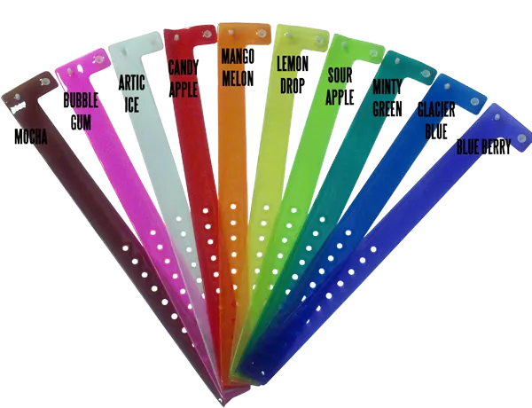 Vinyl Wristbands Translucent Colors 500