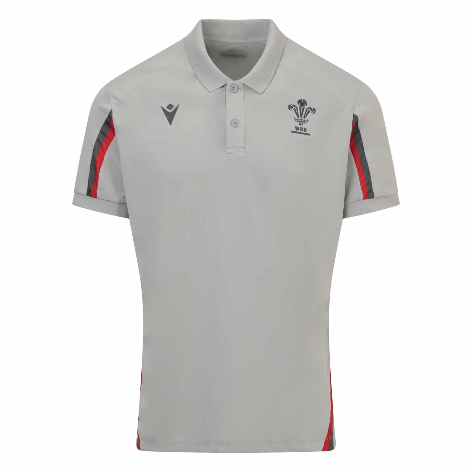 Wales Rugby Travel Poly Polo 22/23 - Grey