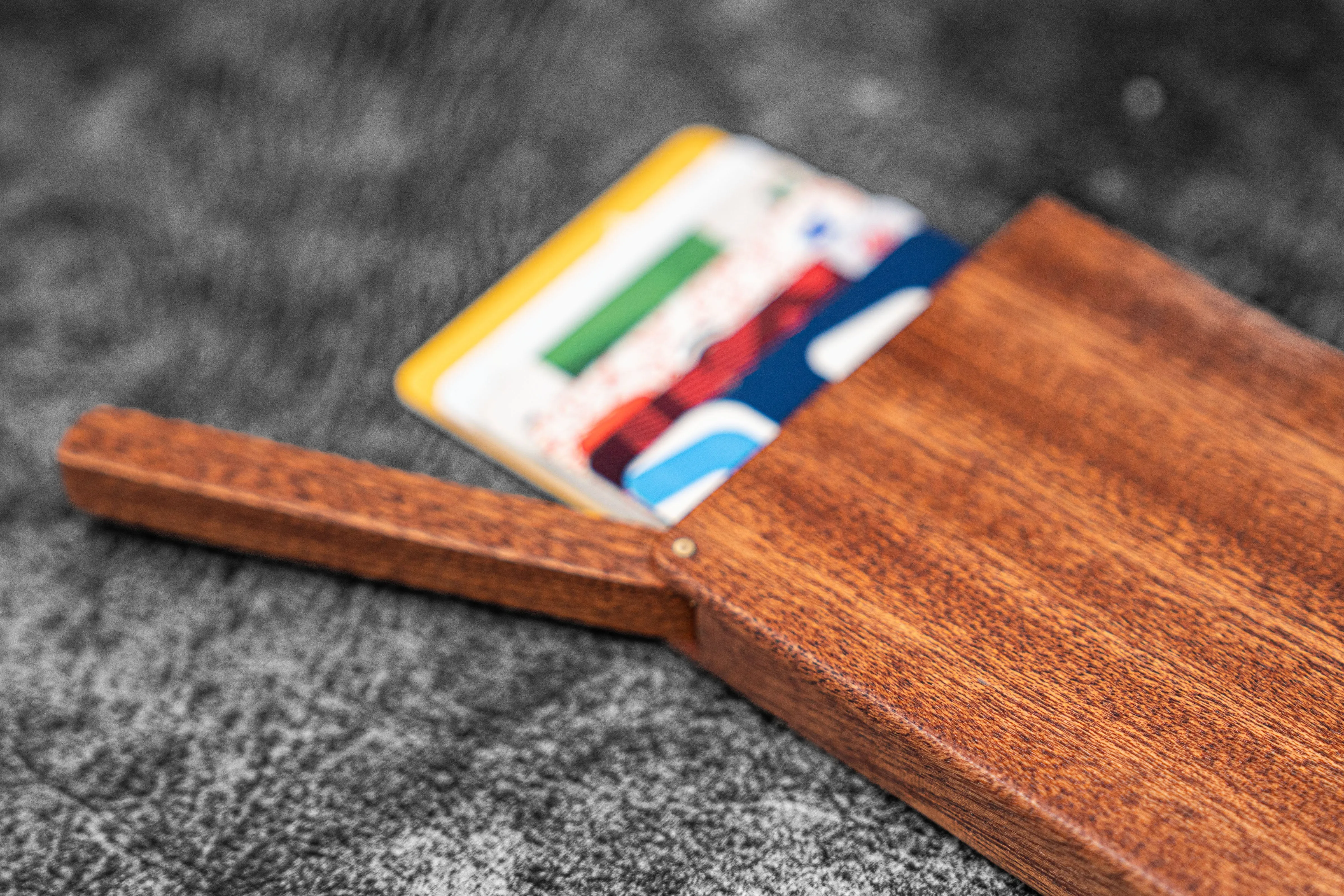 Wooden Business Card Holder - Mahogany